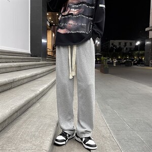 大码S-3XL  秋冬手工编织抽绳卫裤男宽松直筒休闲裤  K1793-P28图片
