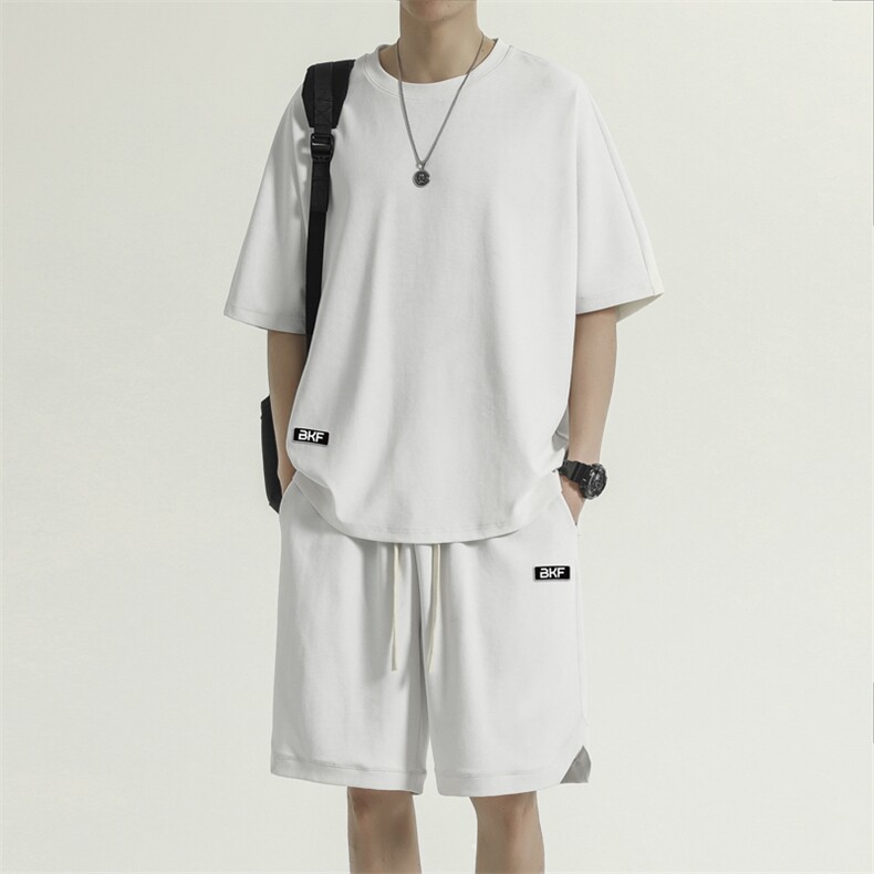 短袖t恤夏季薄款速干运动篮球服套装夏天休闲短裤TZ19-特批70,男装休闲套装,星座718