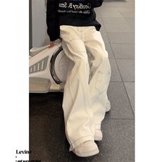 高街明线设计帅气牛仔裤女春夏新款多口袋宽松百搭工装裤NZ662，男装牛仔裤，星座1116A（原606A-3）