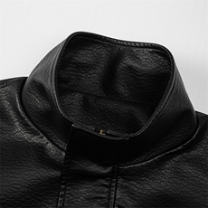 秋季男士皮衣皮夹克机车服潮牌简约百搭美式翻领PU皮外套896-P75，男装皮衣，星座1403B