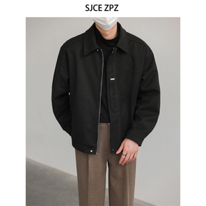 JY612-P78 美式复古夹克男新款青少年学生翻领宽松外穿外套 网图图片