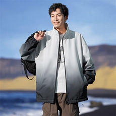 秋季宽松两面穿夹克男渐变立领上衣外套DSA157B-JK7906-P68，男装夹克，电商A157B