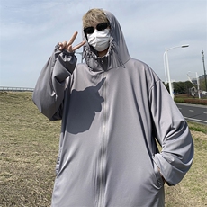 FY22-P55控78夏季纯色优衣库港风情侣防晒服外套薄款防晒衣，男装防晒衣，电商A036A