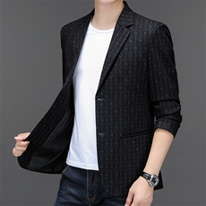秋季新款西装男弹力针织西服简约外套西服商务休闲小西装单西，男装西服，电商B360