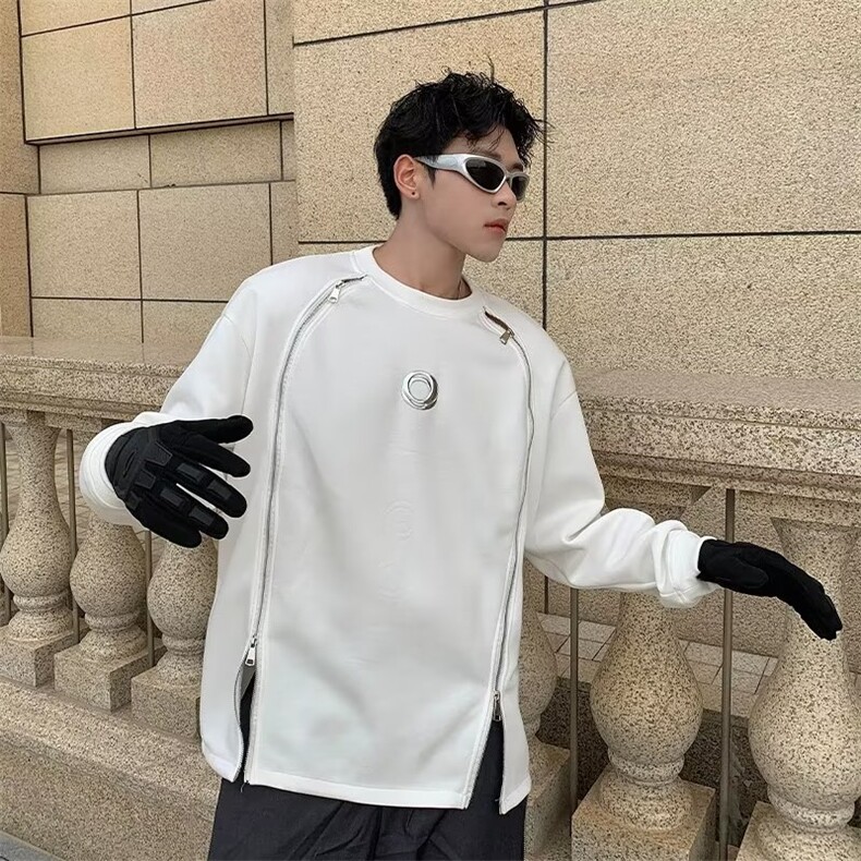 美式高街卫衣男长袖拉链个性帅气2023秋冬季新款ins外套WB115-P47,男装卫衣,星座412-3