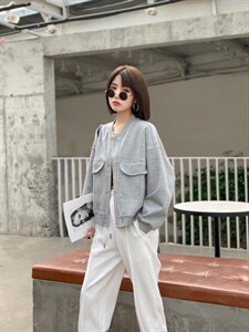 复合针织外套图片