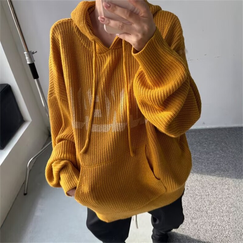 连帽卫衣男女春秋2025年新款毛衣时尚洋气针织衫上衣情侣帽衫,男装针织衫/毛衣,星座506A