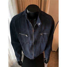 美式复古老钱风水洗帆布立领夹克男女春季休闲宽松高级感工装外套，男装夹克，星座506A