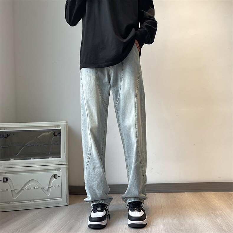 美式牛仔裤男韩版潮流高街帅气2023秋冬季新款ins长裤RK1052-P49,男装牛仔裤,星座412-3