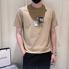 社会小伙2025新款夏季短袖T恤男士印花半袖A313-1-5816-P4868，男装T恤，电商A313-1