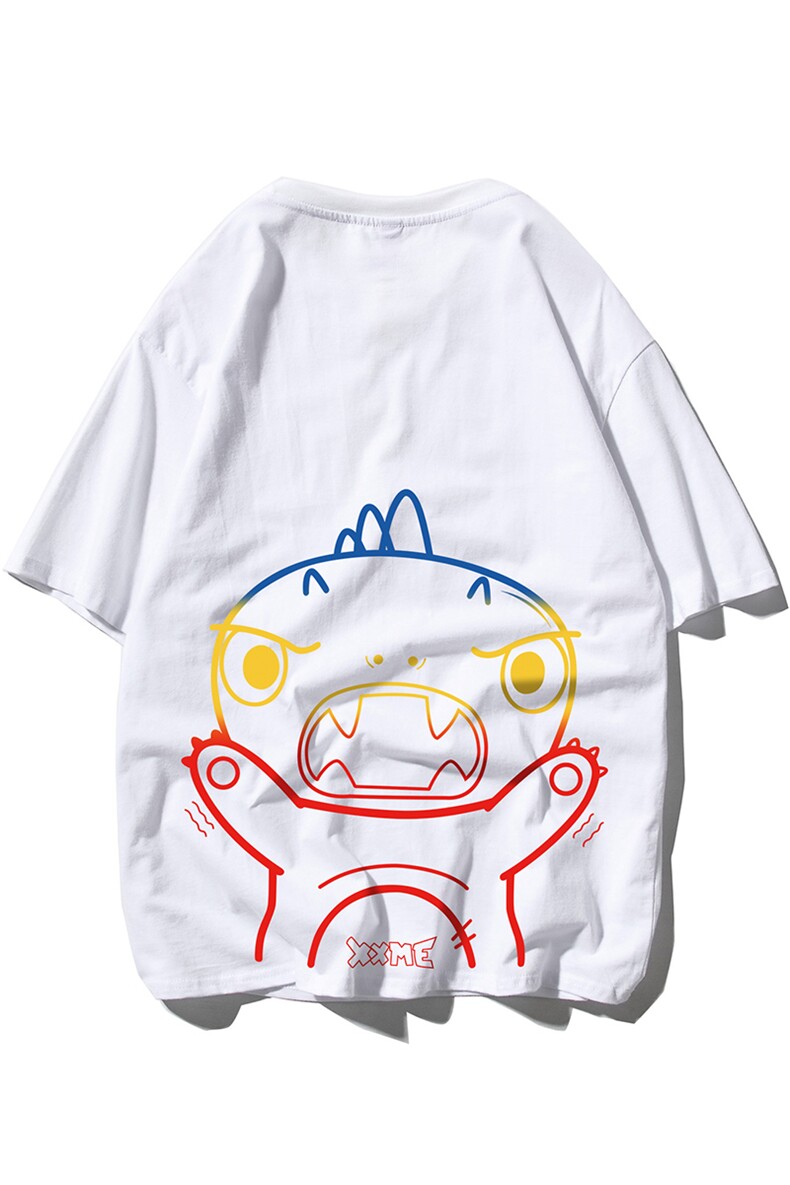 T恤潮流圆领男港风印花2024新款白底平铺时尚DS-B299-ZY1213P25,男装T恤,电商A061-1