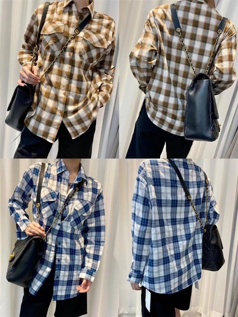 新款岛格型衬衫！材质，女装衬衫，米高