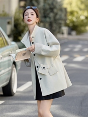 2025秋装新款时尚立领宽松休闲外套，女装短外套，曼琳思菲