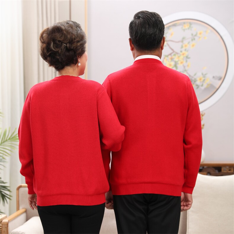 2026年秋季时尚百搭通勤简约休闲刺绣马净面情侣,男装针织衫/毛衣,亚东羊绒制品