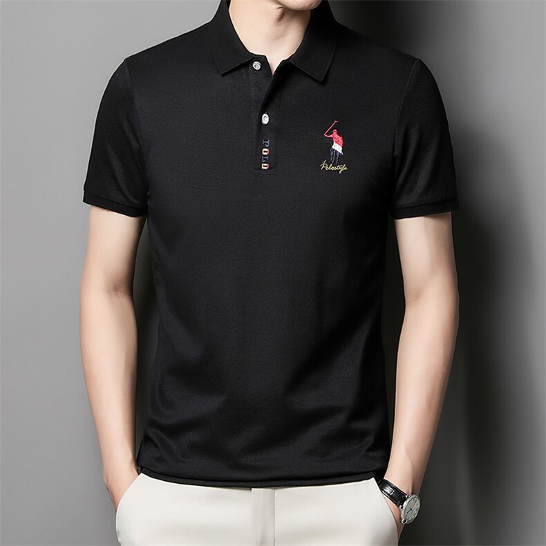 男士夏季短袖POLO衫2023新款时尚潮流简约纯棉短袖T恤男装上衣P55,男装Polo衫,星座1105-3