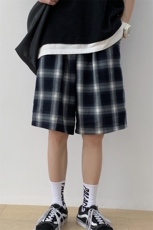 2021年夏季新款格子休闲棉麻短裤男五分裤DS-B293，男装休闲裤，电商A306