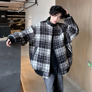 秋冬小香风粗格小立领加厚休闲百搭棉衣男外套  A071-998-P125图片