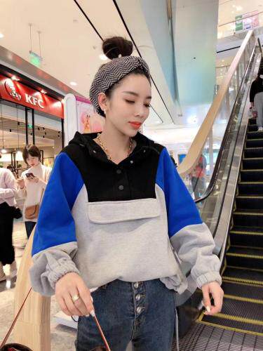 拼色款卫衣，女装卫衣/绒衫，一杭