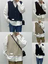 春夏新款贴标开衫马甲，女装马甲，戈依绣