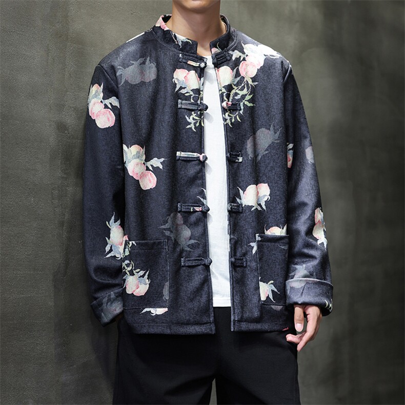 2025秋装新款风夹克外套新中式蟠桃唐装复古汉服2511-P128,男装夹克,电商A057B