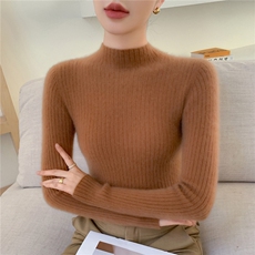 亲肤软糯~正品baby小山羊绒衫女修身半高领秋冬针织打底无缝毛衣，女装羊毛衫，拓驰羊绒