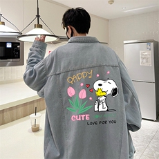 牛仔夹克男大码牛仔外套男茄克NJ77324-P60加绒款-P75，男装夹克，电商A040
