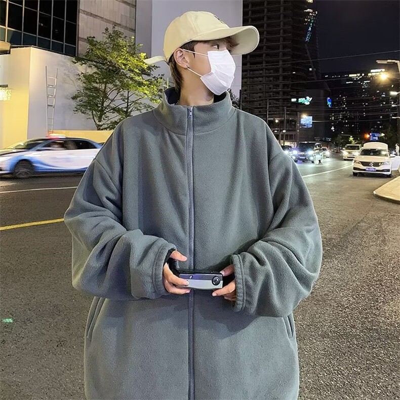 秋冬季高级感刺绣痞帅翻领夹克2022潮牌休闲上衣外套男 W5978-P52图片