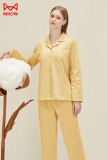 2025年秋季长裤睡衣女子休闲衬衫领长袖情侣休闲套装，睡衣套装，泰合衣坊