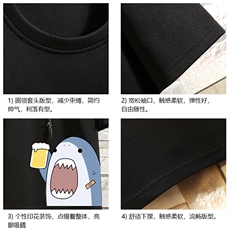 TK28137-P25春夏季七分袖t恤男大码五分袖男短袖中袖砖墙挂拍，男装T恤，电商A040A