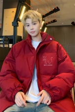 ！2025秋冬新款男士卡通印花立领棉衣保暖棉服外套MY303特P55，男装棉衣，电商B220