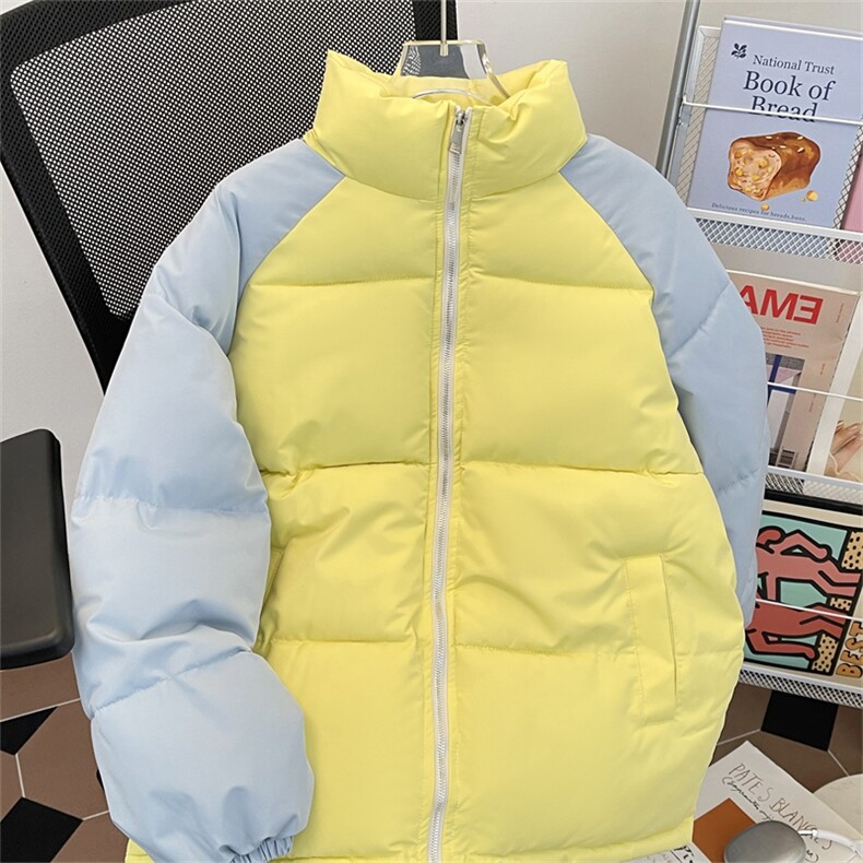 加绒加厚冬款男女立领棉衣保暖拼色面包服外套MY22P75,男装棉衣,星座1013-1