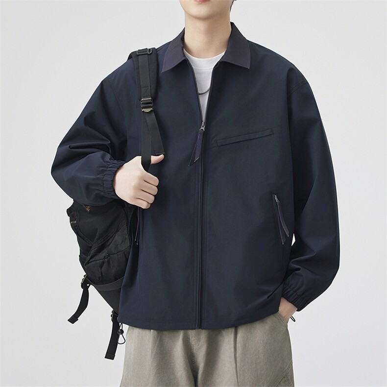 JK937 P60 秋季新款港风宽松夹克百搭落肩简约上衣外套图片