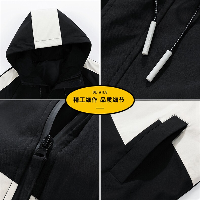 新款现货中性风夹克男三防连帽冲锋衣外套DSA157B-J173-P65,男装夹克,电商A157B