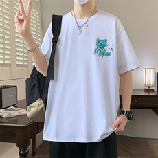 夏季男短袖t恤高品质多工艺发泡印大码T恤衫HF8382-P34，男装T恤，星座1206（原A206）