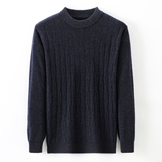 BSS6081男士2023年秋新款长袖圆领纯羊毛针织衫休闲青年P156，男装针织衫/毛衣，电商B360
