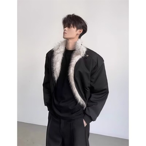 加绒加厚冬款男立领座山雕毛棉袄保暖宽松外套MY781 P88图片