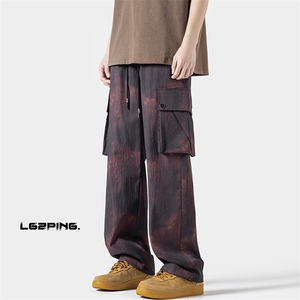 2024 春夏衔接 无影墙大码扎染工装冰丝裤M-5X HK24174-P55,男装工装外套,电商A022