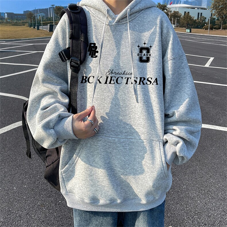抖音得物供货可提供视频春装重磅美式宽松连帽卫衣DL2436,男装卫衣,电商A486-1