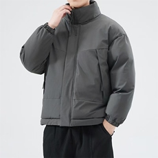 现货美式高街休闲夹克冬季立领纯色三防户外工装加厚棉服外套，男装夹克，电商A486