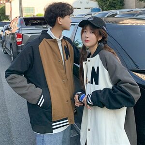 709-MY09-P9520冬款冬季保暖加厚复古拼接撞色夹克棉服男