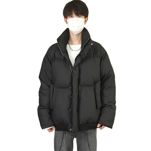 日系保暖短款舒适立领PU皮棉服男女潮牌大码棉袄M2909特P100控158图片