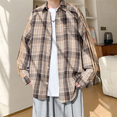 春季衬衫新款宽松休闲男女同款衬衣XZ102B-1-CS2511P55，男装衬衫，星座102B-1