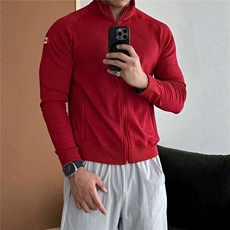 无缝提花lu家同款平替外套健身立领弹力拉链夹克外套潮CU016P75，男装夹克，电商D256-3(原A064-3)