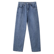 2023美式鱼鳞牛仔裤女秋季设计感小众直筒休闲裤，女装牛仔裤，梦白服饰厂