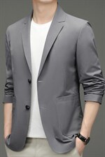2023春夏季中年男士商务休闲免烫防晒服便西装纯色西服男装上衣，男装西服，电商B212（原钱塘6029）