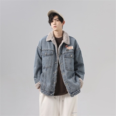 现货棉服男冬季棉衣外套羊羔绒翻领加厚毛领保暖外套MY2223-P125，男装棉衣，星座1103-3
