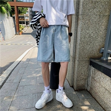 港风夏款男短裤牛仔五分裤中裤休闲马裤D，男装牛仔裤，星座1013-1