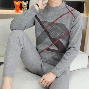 秋冬保暖内衣男士半高领秋衣秋裤休闲保暖套装310B-3-TZ5006-P60图片