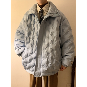 1定制面料棉衣男港风半高领棉服男外套男8707P125控168图片