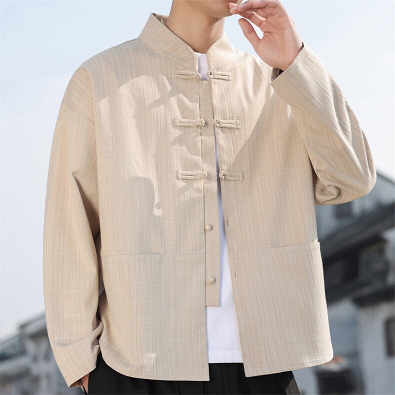 2025春季新款男装风新中式汉服衬衣唐装盘扣衬衫C167-P65,男装衬衫,电商B277(原6028)